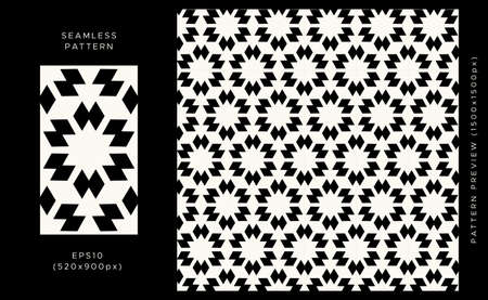 Geometric seamless pattern. Black design on a light background. Trendy textile, fabric, wrapping....