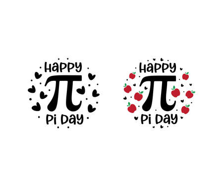 Happy Pi Day. Pi Day flat vector icon for apps and websites.のイラスト素材