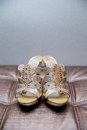 Shoes on a white backgroundの写真素材