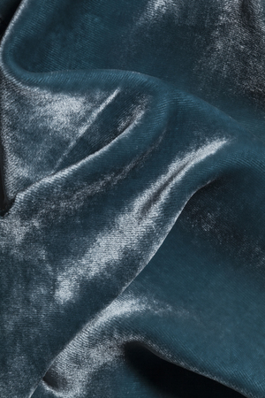 luxurious and soft waves of turquoise velvet backgroundの写真素材