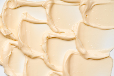 smear paint of cosmetic products on a white backgroundの写真素材