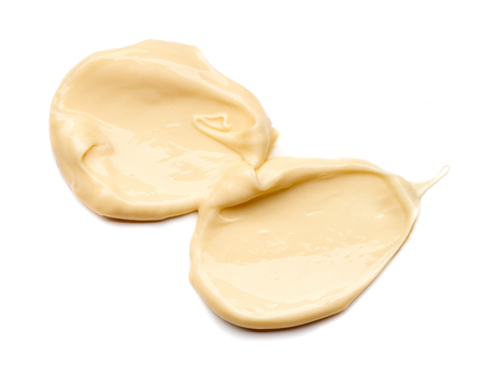 smear paint of cosmetic products on a white backgroundの写真素材