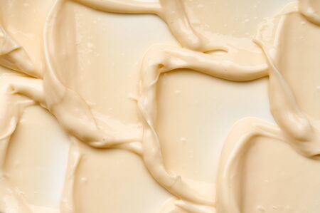 smear paint of cosmetic products on a white backgroundの写真素材