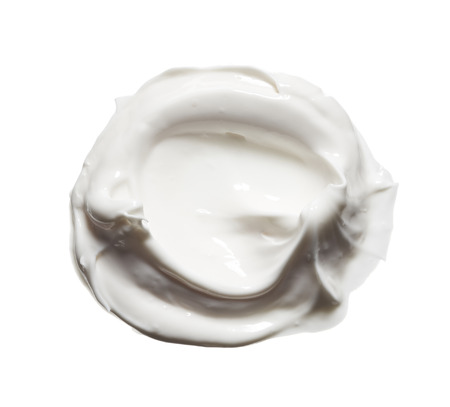 smear paint of cosmetic products on a white background
