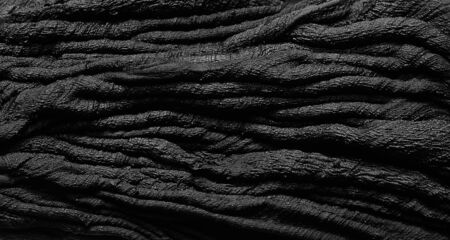 Texture of black crushed eyeliner or black acrylic paint isolated on white background