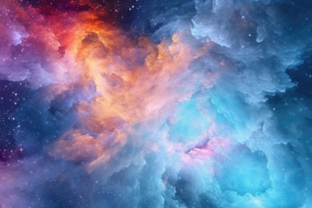 This captivating image transports you to the mesmerizing depths of the universe, unveiling a colorful space galaxy cloud nebula against a backdrop of a starry night cosmos. The composition captures the breathtaking beauty of celestial formations, evoking a sense of wonder and awe. Immerse yourself in the realms of science and astronomy as you explore the vastness of the universe. This supernova background wallpaper offers a stunning visual experience, igniting your imagination and inviting you to embark on a cosmic journey.の素材