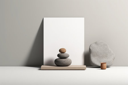 Experience the perfect blend of elegance and simplicity with this captivating minimal podium mockup. The clean and sleek design of the podium stands gracefully against a textured stones background, adding a touch of natural beauty to the composition. The neutral tones and rugged texture create a visually appealing contrast that highlights the minimalist aesthetic. This versatile mockup is ideal for showcasing presentations, product displays, or any creative project that aims to make a statement through simplicity. Capture attention and evoke a sense of timeless elegance with this refined mockup on a stones backgroundの素材