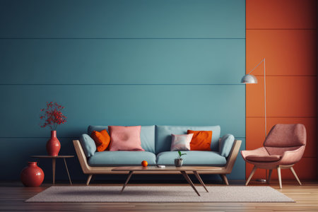 This image offers a glimpse into a modern home interior with a minimalistic living room design. The clean lines, neutral colors, and sleek furnishings create an atmosphere of simplicity and sophistication. Whether for interior design concepts, home decor ideas, or real estate promotions, this background sets the stage for contemporary and stylish livingの素材