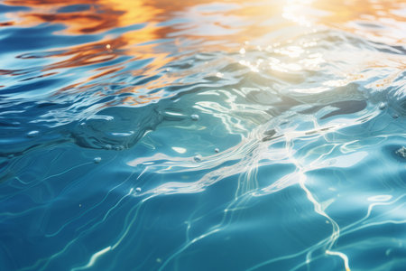 This captivating image features a serene and tranquil background of smooth water ripples. The peaceful and reflective ambiance it portrays is perfect for nature-themed designs, relaxation concepts, or any project that seeks to capture the soothing essence of waterの素材
