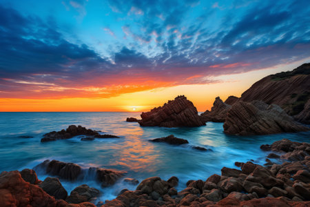 This stunning image captures the captivating beauty of a scenic spot that draws countless tourists. The awe-inspiring spectacle leaves everyone who visits utterly amazedの素材