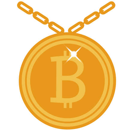 Bitcoin icon.Vector illustrationのイラスト素材