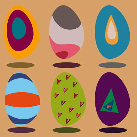 Happy Easter eggs, Vector illustration.のイラスト素材
