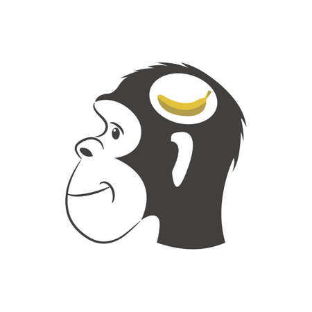Monkey Logo template Vector illustrationのイラスト素材