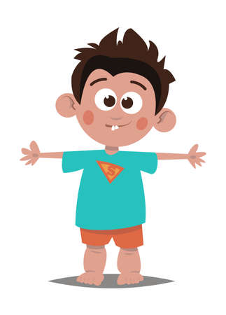 Little boy. Cartoon character design.Vector illustration.のイラスト素材