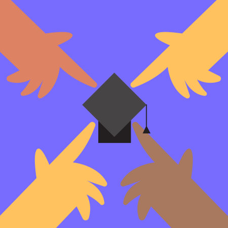 Happy Literacy Day. international education day for different people. Flat vector illustration.のイラスト素材