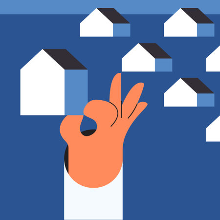 Natural disaster scene of catastrophic flood with flooded buildings. Safe house. Flat vector illustration.のイラスト素材
