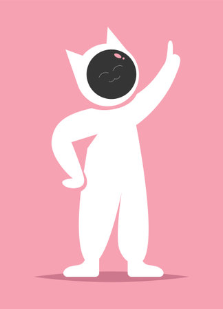Cat Robot Virtual Assistant modern technology and artificial intelligence, home assistant. Symbol for AI technology, support. Vector illustrationのイラスト素材