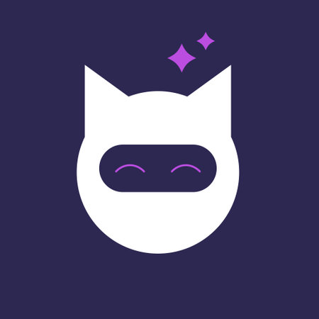 Cat Robot Virtual Assistant modern technology and artificial intelligence, home assistant Chat Bot. Symbol for AI technology, support. Vector illustrationのイラスト素材