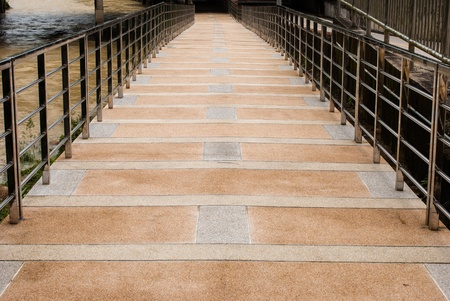 Walkways and railings, stainless steelの写真素材