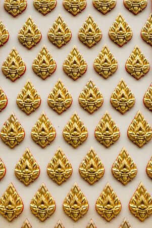 Patterns of walls in temple Bangnon,Ranong,Thailandの写真素材