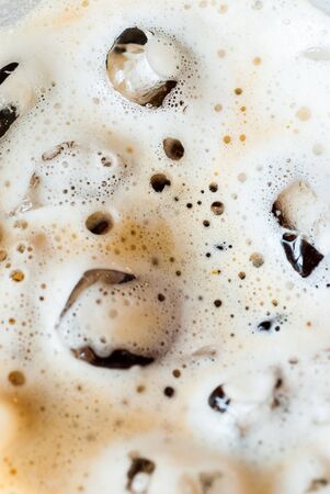 Black coffee, cold is on the table の写真素材