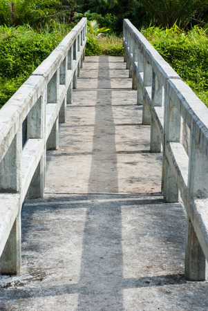 A long and small Concrete bridgeの写真素材