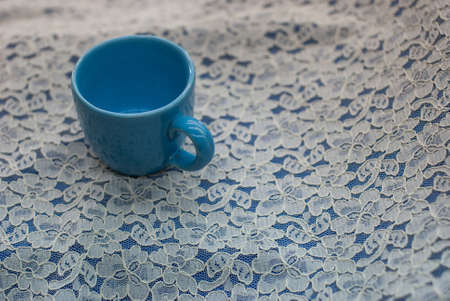 Ceramic coffee cup handmade in the showroom の写真素材