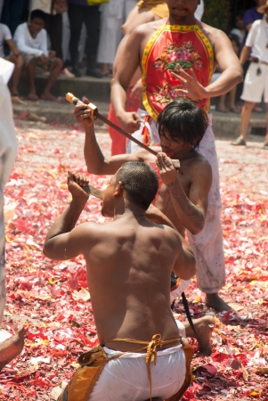 Ranong, THAILAND - OCTOBER 05 - 13   Nine Emperor Gods Festival  on October 05 - 13 , 2013 in Ranong, Thailand  This also known as  Vegetarian Festival  or  Je  のeditorial素材