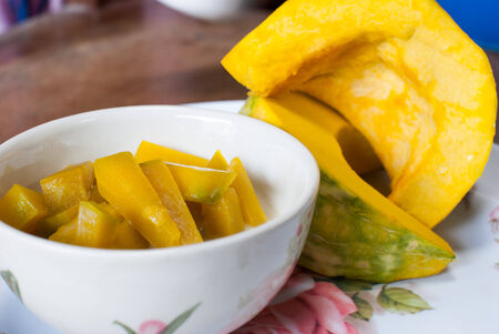 Pumpkin and coconut milk Dessert Thailand の写真素材