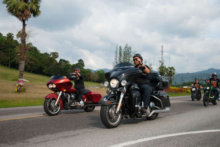 RANONG,THAILAND - NOVEMBER 29 - 30 Participants in 30th Ranong Bike Week in Ranong,Thailand Bikers from all over Thailand came to Ranong のeditorial素材