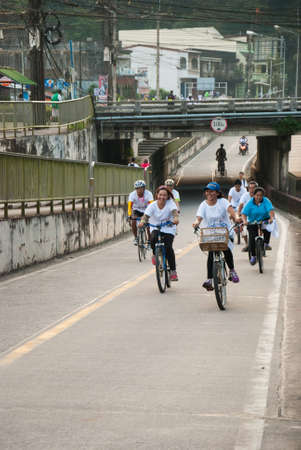 RANONG,THAILAND - DECEMBER 1  Biking for the king,Ride around the town ranong thailand on December 1,2013のeditorial素材