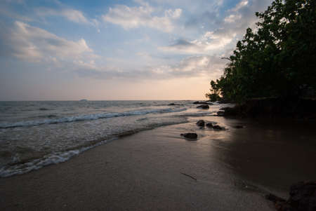 Beach before sunset at Rayong Thailand