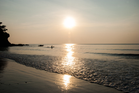 beauty Beach with Sunrise at Rayong Thailandの写真素材