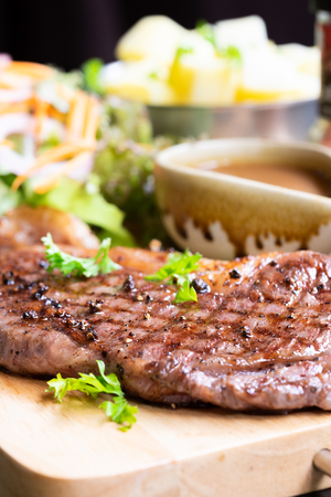 wagyu Kobe beef with steak vegetablesの写真素材