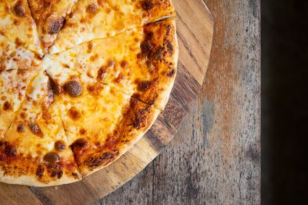 pizza with cheese Delicious fresh.Pizza margarita ,Homemeadの写真素材
