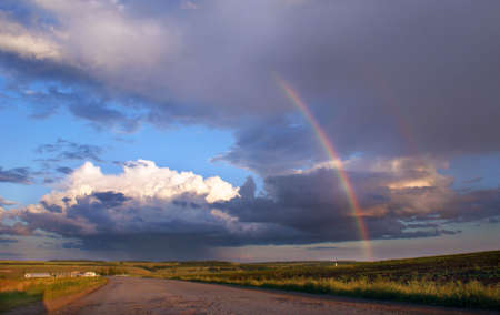 Beautiful rainbow の写真素材