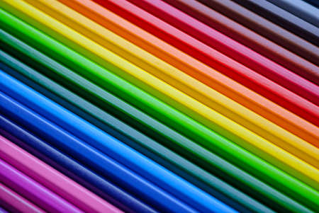 Background of multi-colored pencilsの写真素材