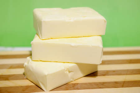 Butter in briquettesの写真素材