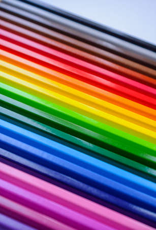 Background of multi-colored pencilsの写真素材
