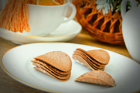 Sweet Edible Decorations: Chocolate Chips. Studio Photo