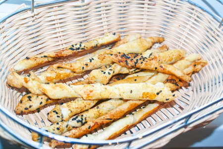 Bread Sticks with Sesame Seeds. Studio Photo