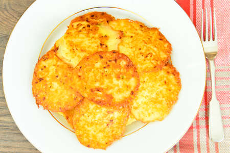Fried Potato Pancakes. Belarusian and German Cuisine. Stodio Photoの写真素材