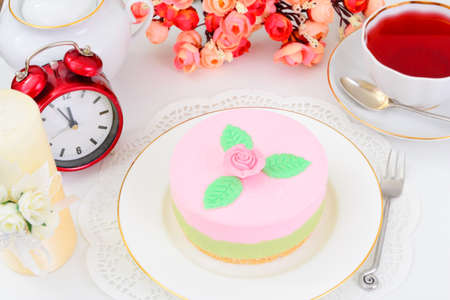 Raspberry Cheesecake Pistachio Nut on Sand-Based Studio Photoの写真素材