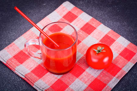 Sweet Tasty Vitamin Tomato Juice Studio Photoの写真素材