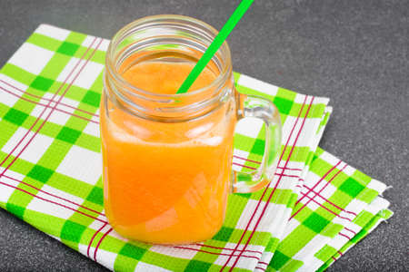 Fresh Tasty Vitamin Orange Smoothie Studio Photoの写真素材