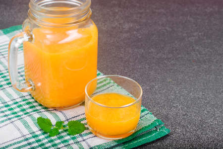 Fresh Tasty Vitamin Orange Smoothie Studio Photoの写真素材