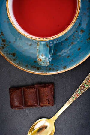 Cup of Tea on Dark Background Studio Photo