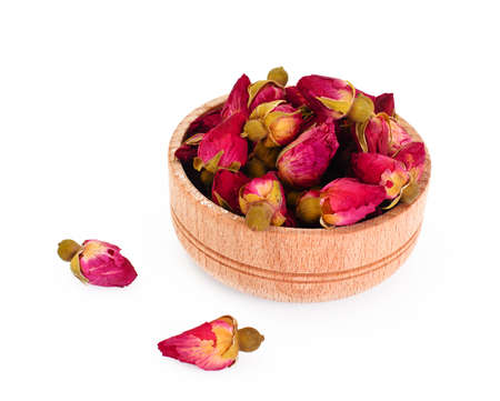 Dry Loose Tea Hibiscus Isolated on White Background Studio Photoの写真素材