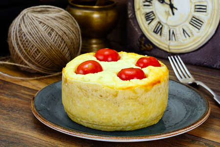 Kish with Ricotta, Cherry Tomatoes and Mint Studio Photo