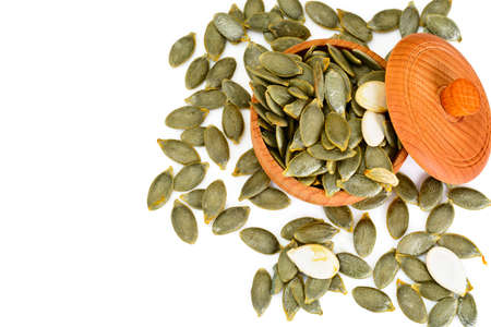 Healthy Food: Pumpkin Seeds and Pumpkin. Studio Photo